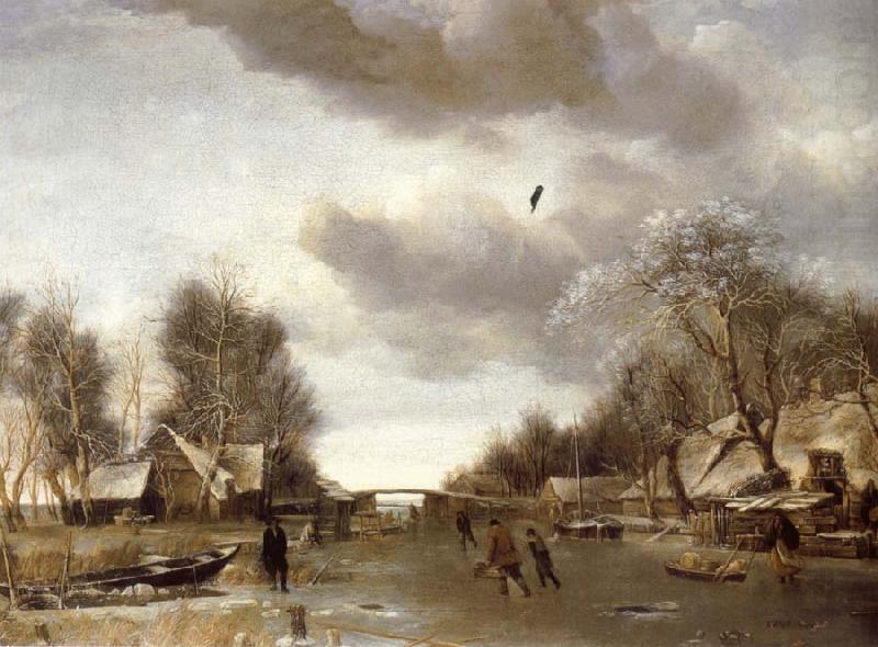 REMBRANDT Harmenszoon van Rijn Winter Scene china oil painting image